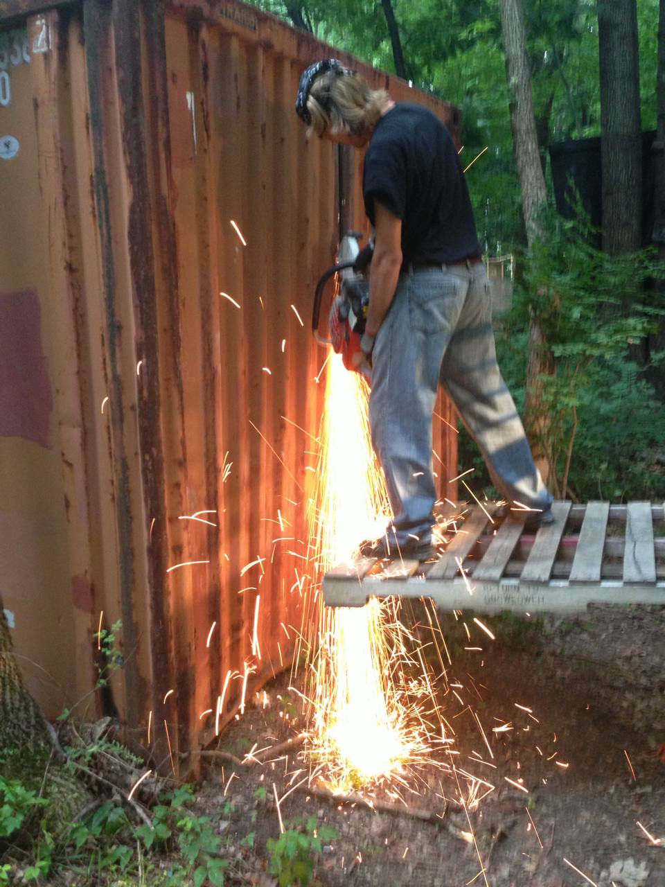 Conex pod bridge work