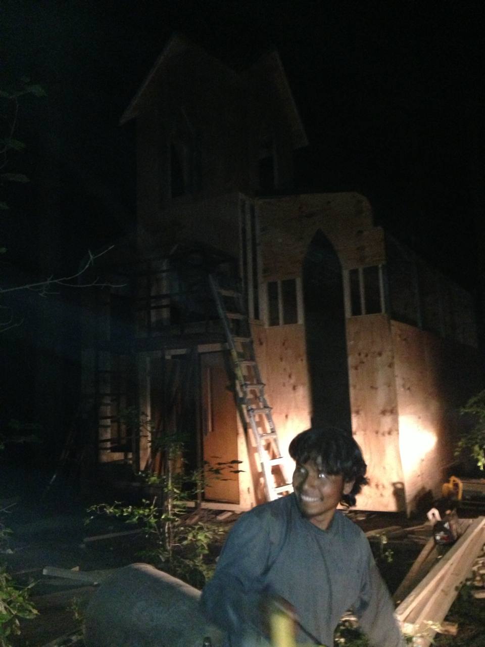 Building a Church in the woods for a new scene for asylum