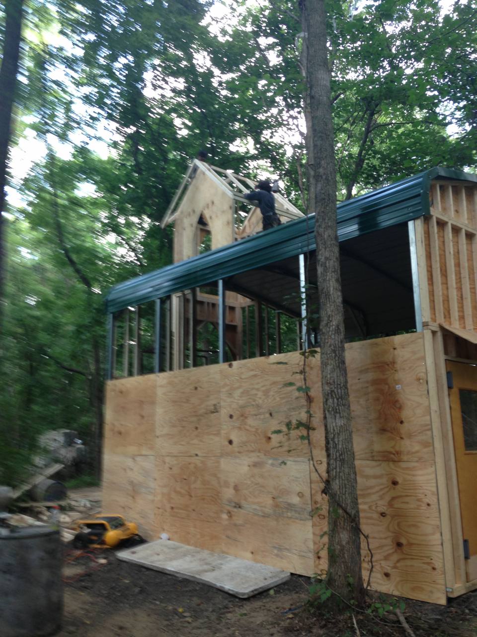 Building a Church in the woods for a new scene for asylum