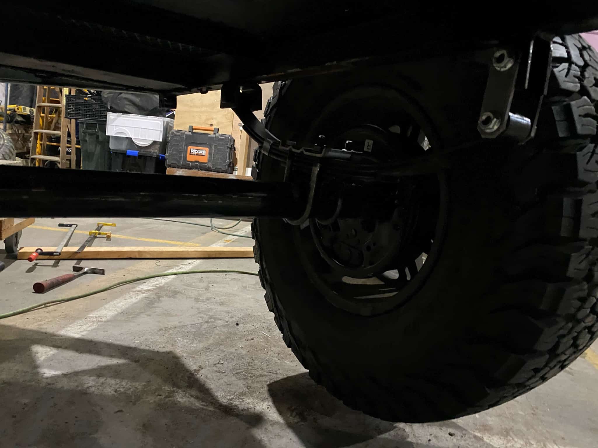 Axle and fenders