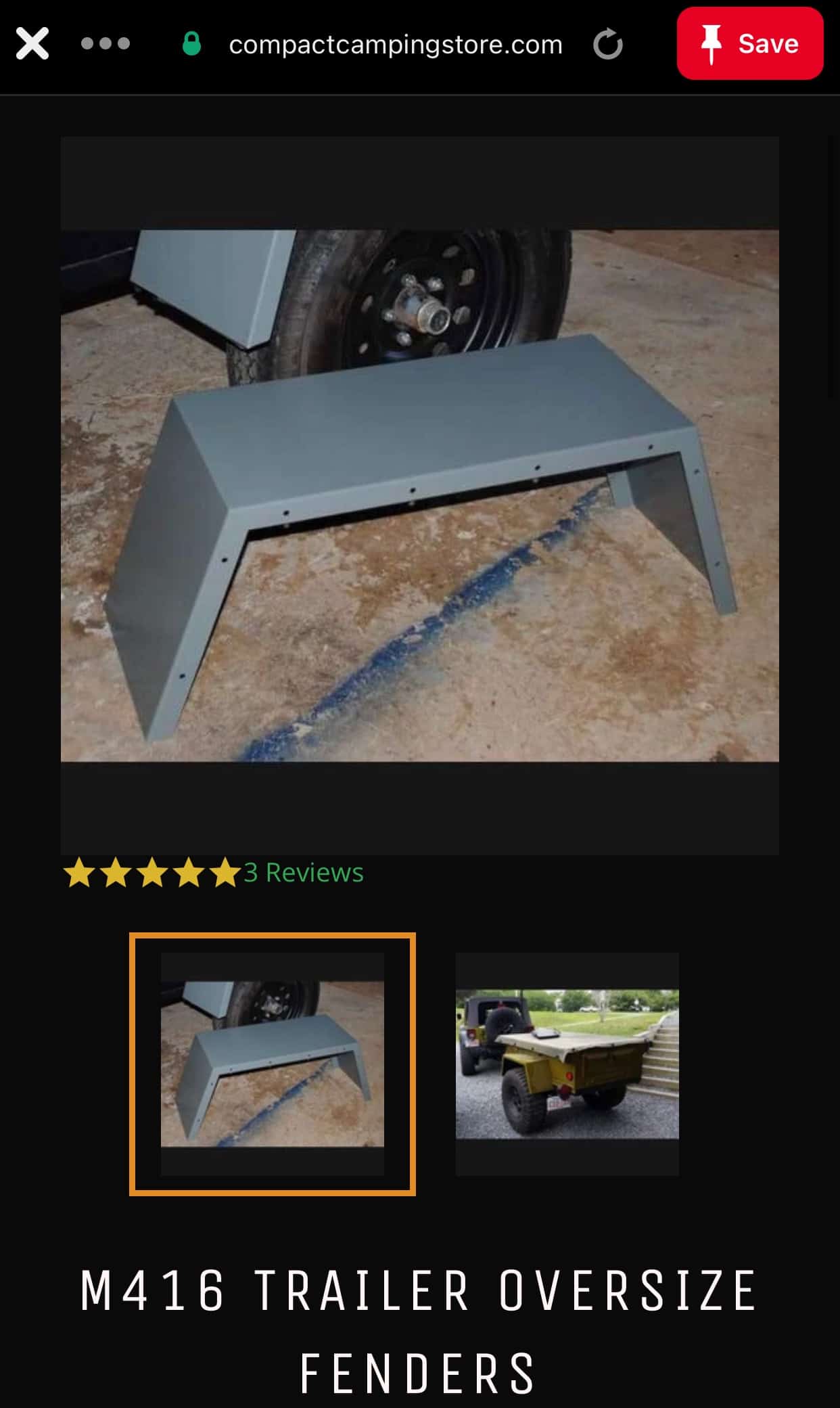 Axle and fenders