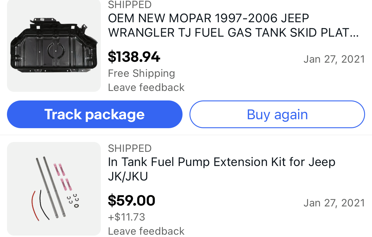 Fuel tank swap