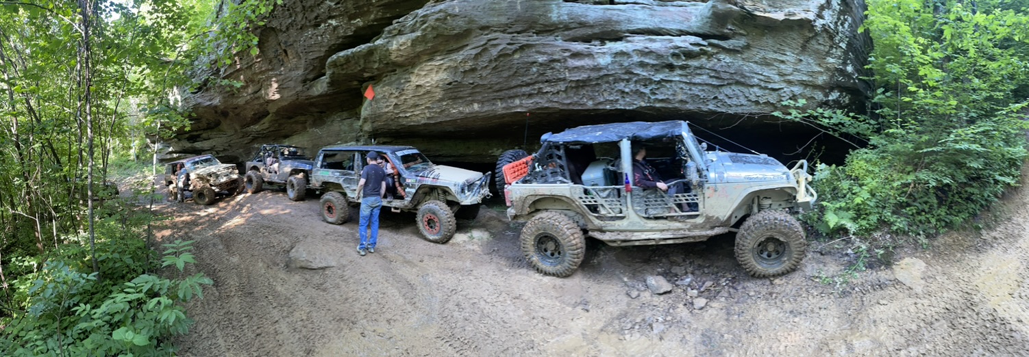 Rigs on the forest roads