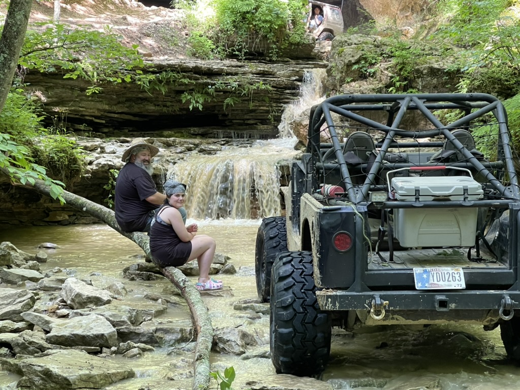 Creek crossing in the forest