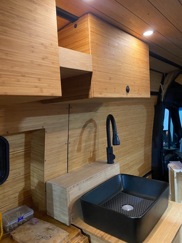 Water tanks and sink