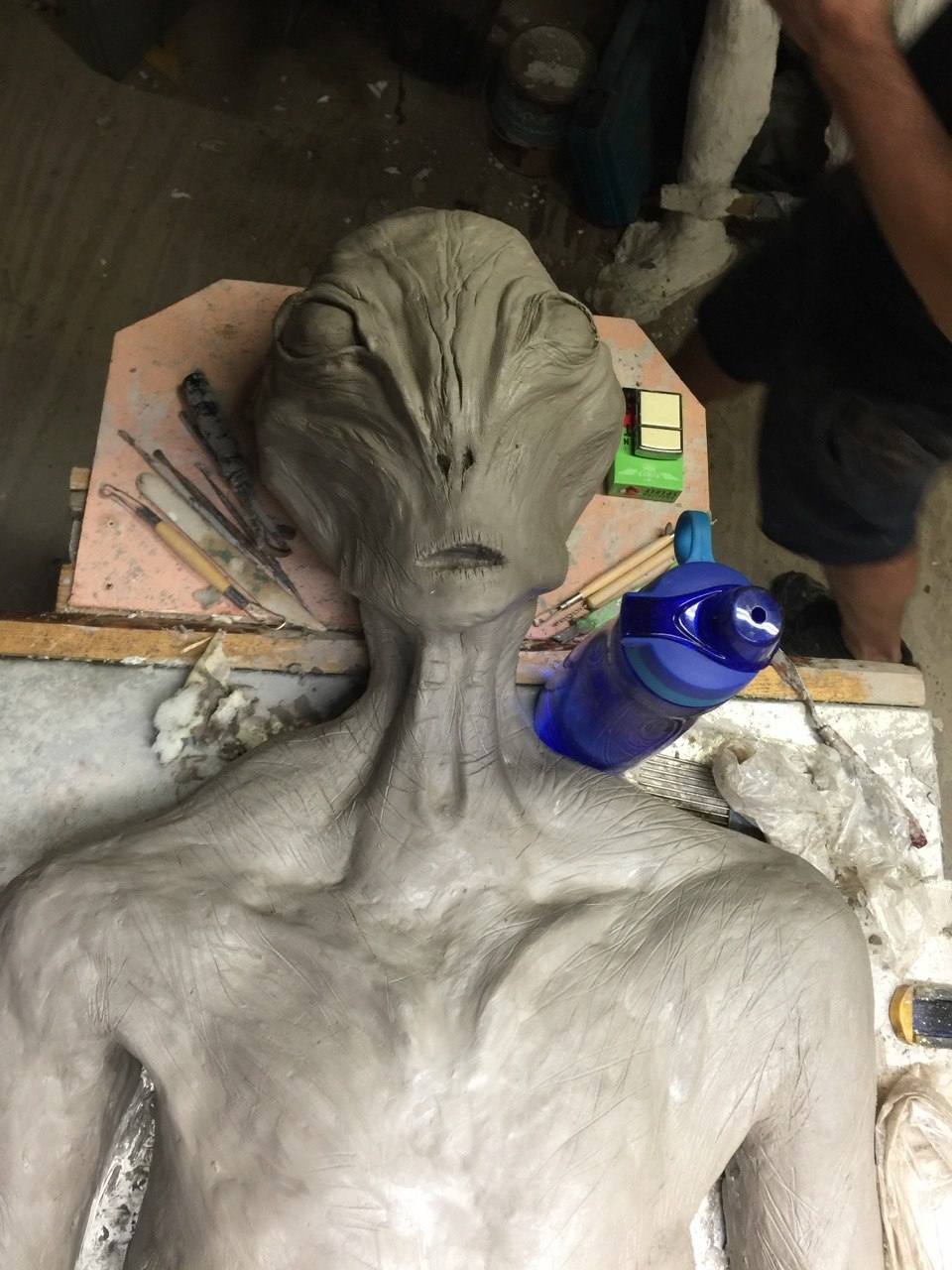 The alien sculpture in progress