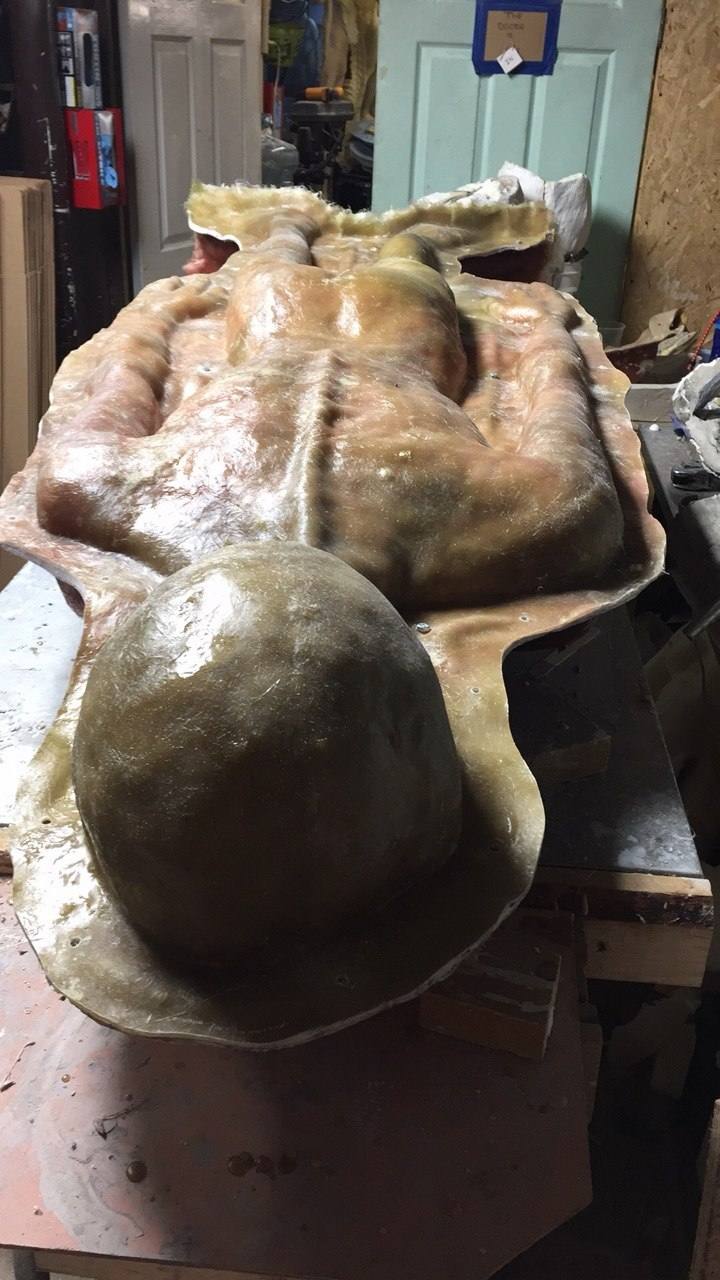 The alien sculpture in progress