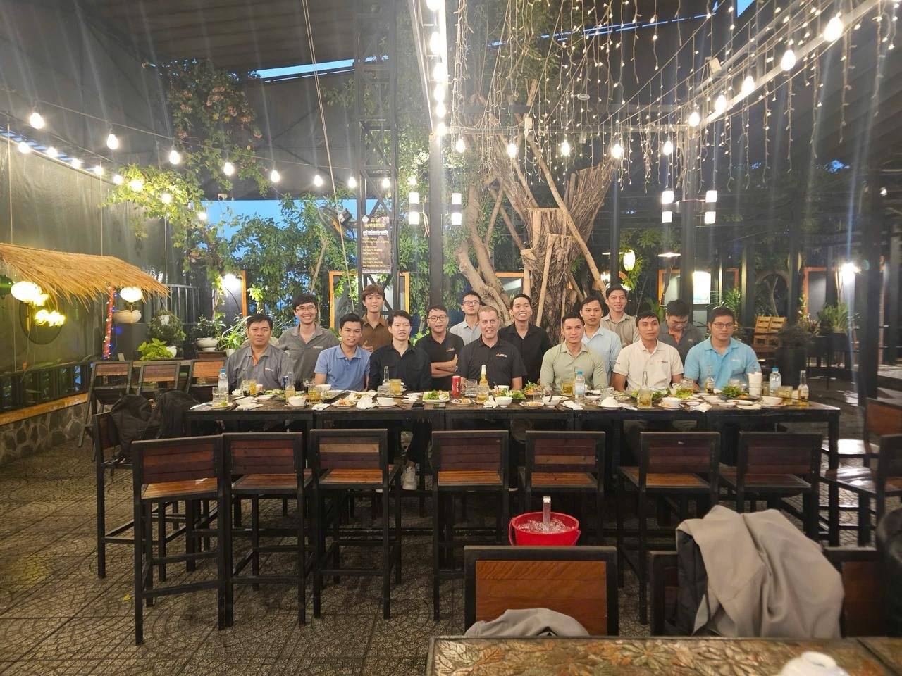 Dinner with the team in Vietnam