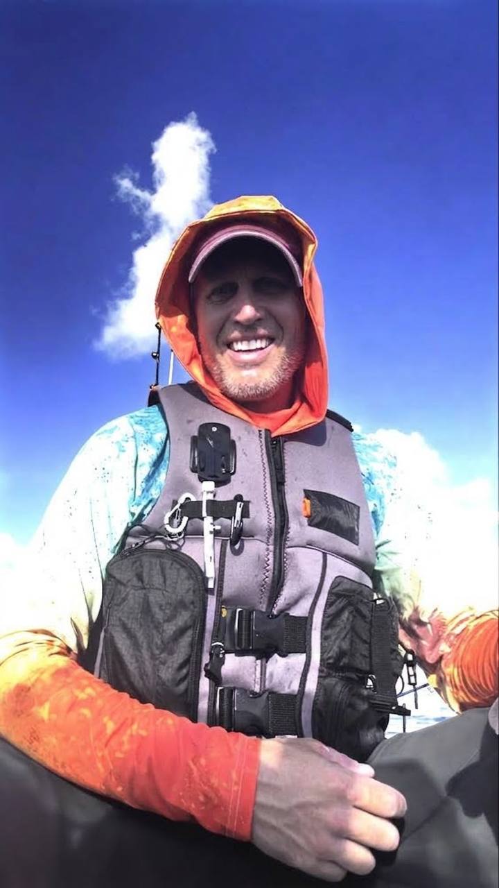 The EPIRB is strapped to me, on the side of my lifejacket. Always.
