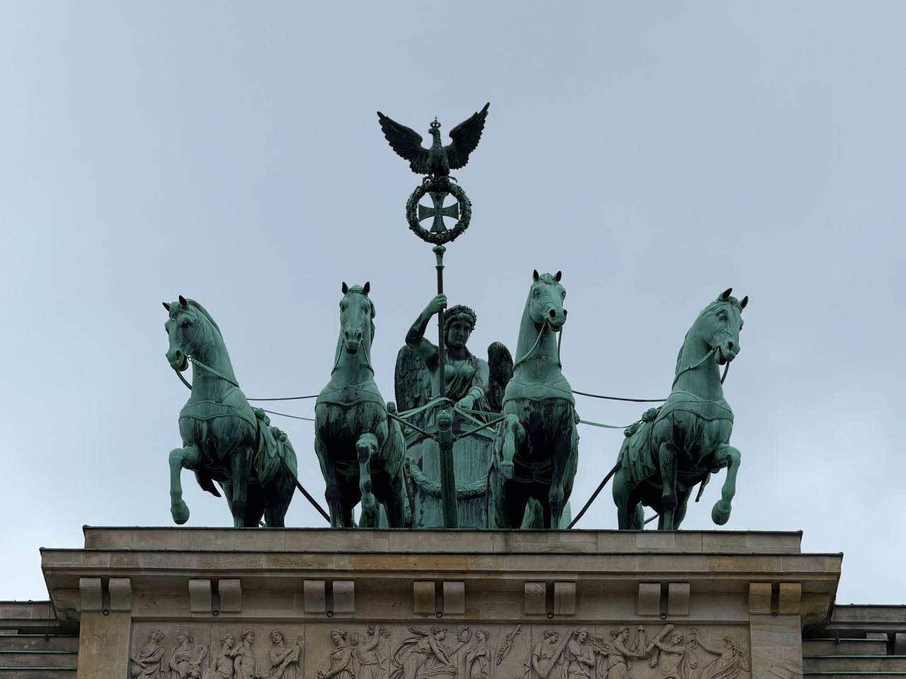 The Quadriga atop the Brandenburg Gate